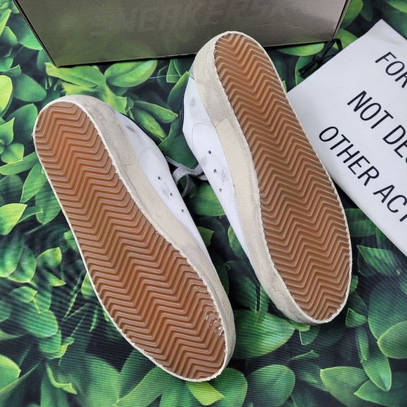 NIB Golden Goose Super-Star White Distressed Leather Low Top Sneakers size 38 - Picture 10 of 16